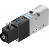 Festo 3/2 Closed Monostable Electric Pneumatic Solenoid Valve G 1/8, 24V, 2.6W, Aluminium Body VUVS-L20-M32C-MD-G18-F7-1C1