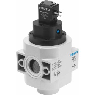 Festo Piloted Pneumatic Manual Control Valve HEE Series, G 3/8, Aluminium Body, 3/2 Closed Monostable, 16 Bar HEE-D-MAXI-24