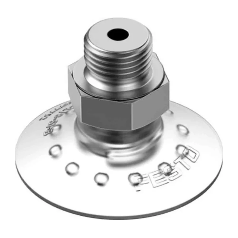Festo 40 mm Flat Silicone Suction Cup VAS-40-1/4-SI-B 58N Holding Force, G 1/4 Vacuum Port Connection, Germany