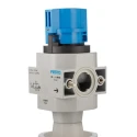 Festo Locking Shut-Off Valve Pneumatic Manual Control Valve HE Series 3/8 in, 16 bar, Die Cast Aluminium Body HE-D-MAXI