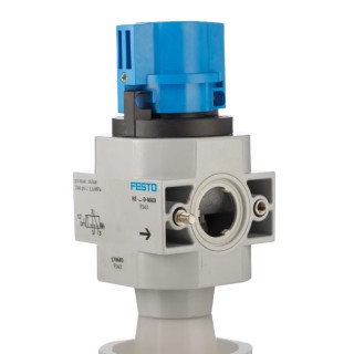 Festo Locking Shut-Off Valve Pneumatic Manual Control Valve HE Series 3/8 in, 16 bar, Die Cast Aluminium Body HE-D-MAXI