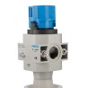 Festo Locking Shut-Off Valve Pneumatic Manual Control Valve HE Series 3/8 in, 16 bar, Die Cast Aluminium Body HE-D-MAXI