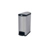 Rubbermaid Commercial Products Slim Jim Black Pedal Galvanised Steel Waste Bin 50L 1901993