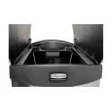 Rubbermaid Commercial Products Slim Jim Black Pedal Galvanised Steel Waste Bin 50L 1901993