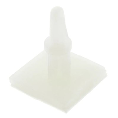 Essentra Nylon PCB Support with Adhesive Base 12.7 mm Height 22.9 mm Overall Height 4 mm PCB Hole LCBSB-08-01A-RT