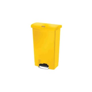 Rubbermaid Commercial Products Slim Jim Pedal Resin Waste Bin 50L Yellow 1883575