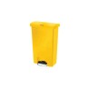 Rubbermaid Commercial Products Slim Jim Pedal Resin Waste Bin 50L Yellow 1883575