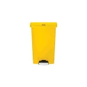 Rubbermaid Commercial Products Slim Jim Pedal Resin Waste Bin 50L Yellow 1883575