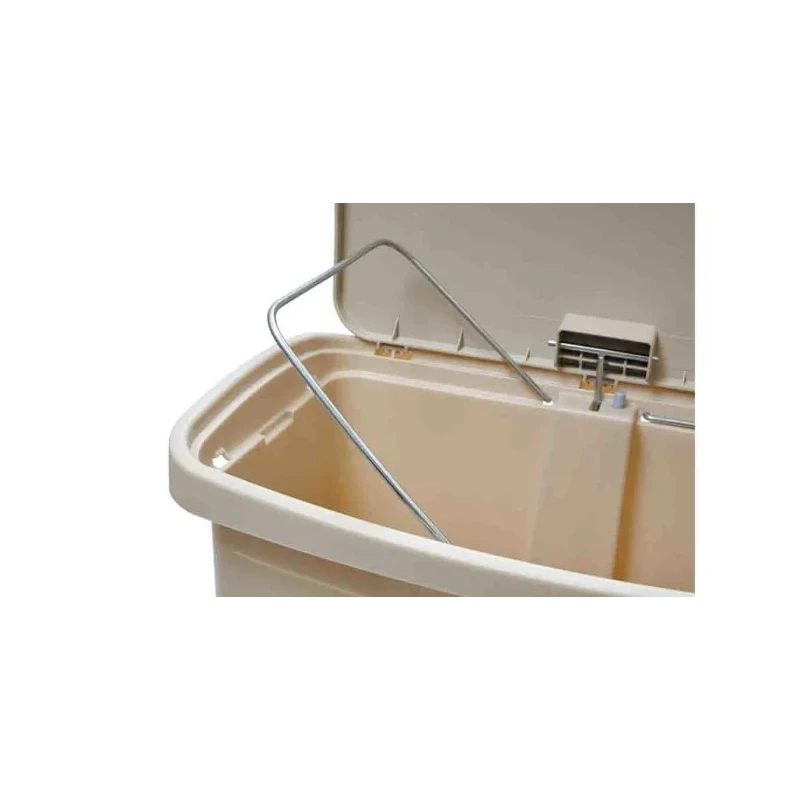 Rubbermaid Commercial Products Slim Jim Pedal Resin Waste Bin 50L Yellow 1883575