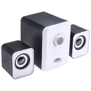 RS PRO 11W 2.1 PC Speaker Set 90 to 18 KHz Frequency Response USB Powered 3.5mm Jack 201-3518