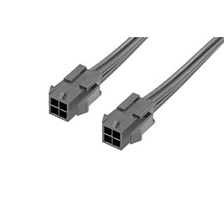 Molex Wire to Board Cable 4 Way Male Micro-Fit 3.0 to 4 Way Male Unterminated Nylon Jacket 600mm 2147582043