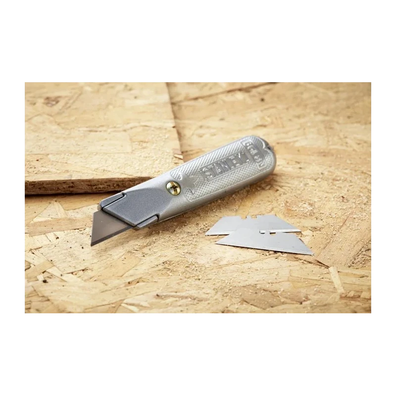 Stanley Safety Knife with Straight Retractable Blade 60 mm Utility Knife 2-10-199