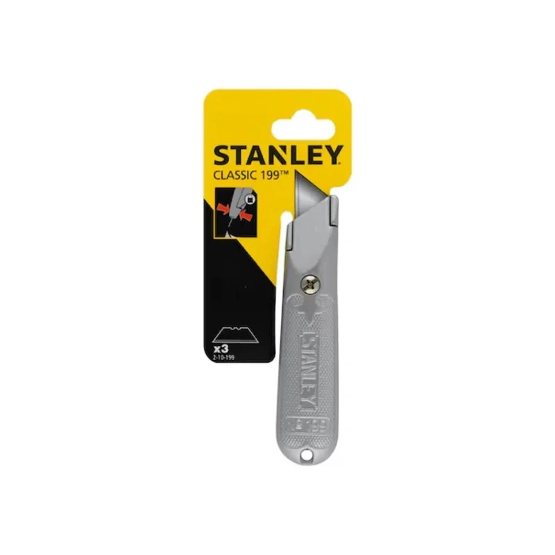 Stanley Safety Knife with Straight Retractable Blade 60 mm Utility Knife 2-10-199