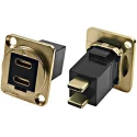 RS PRO Feedthrough USB Connector 2 Port USB Type C Panel Mount 30V AC 3A IP40 IP40
