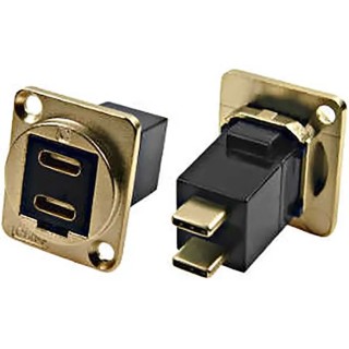 RS PRO Feedthrough USB Connector 2 Port USB Type C Panel Mount 30V AC 3A IP40 IP40