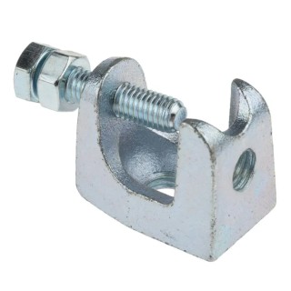 RS PRO Beam Clamp M10 Steel, 10mm Hole Diameter, 18mm Maximum Flange Thickness, Maximum Load 60kg 203-7638