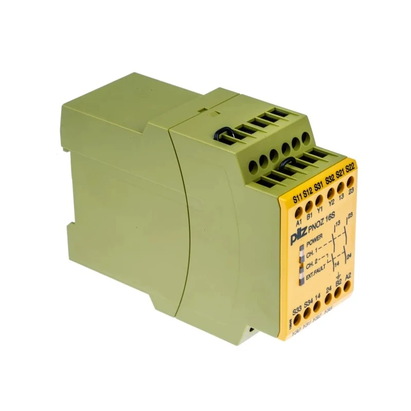 Pilz PNOZ 16S Safety Relay 2 Safety Contacts 1 Auxiliary Contact 110V AC/DC 24V AC/DC DIN Rail Mount 774073