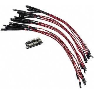Digilent Twisted & Insulated Breadboard Jumper Wire 200 mm Length Black, Red 410-349