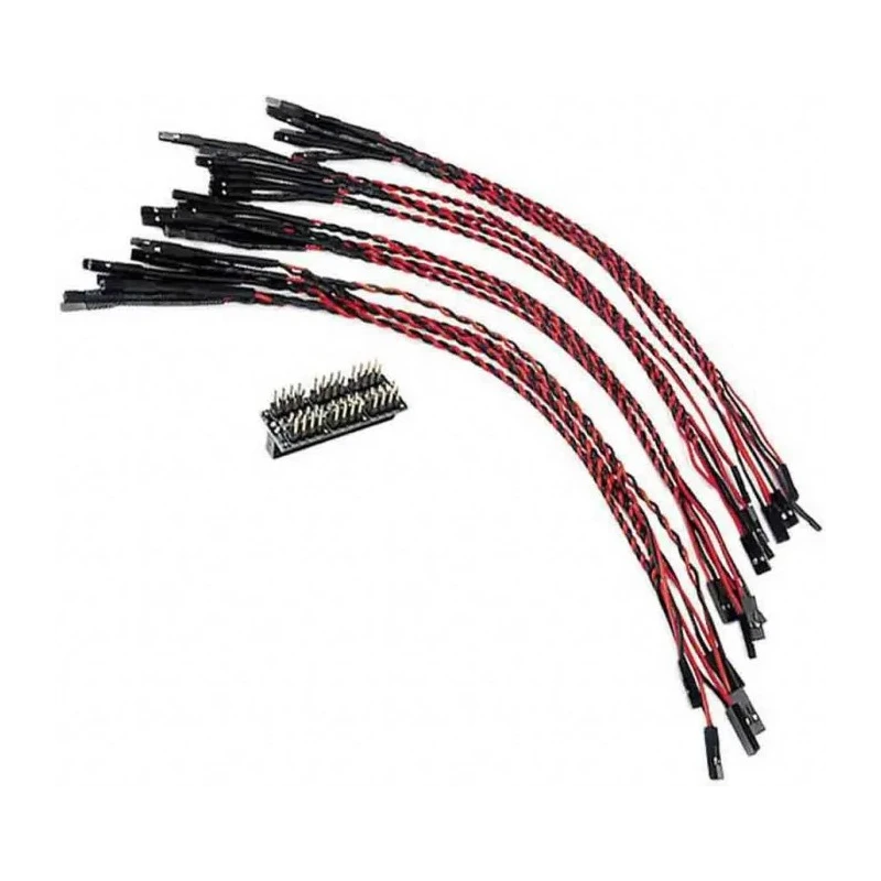 Digilent Twisted & Insulated Breadboard Jumper Wire 200 mm Length Black, Red 410-349