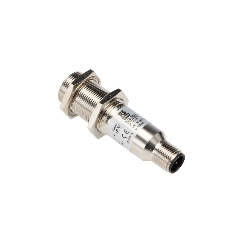 RS PRO Diffuse Reflection Photoelectric Sensor Barrel Sensor 0.4 m PNP NO/NC M12 Connector IP67 IP67