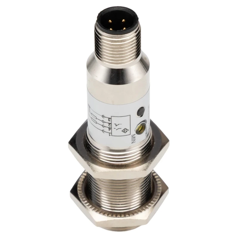 RS PRO Diffuse Reflection Photoelectric Sensor Barrel Sensor 0.4 m PNP NO/NC M12 Connector IP67 IP67