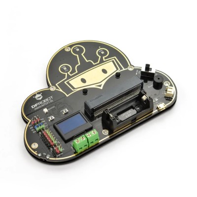 DFRobot Micro IoT Expansion Board for BBC Micro-bit with Wi-Fi, OLED, Motor Driver, Servo, Li-ion Battery Charging MBT0012