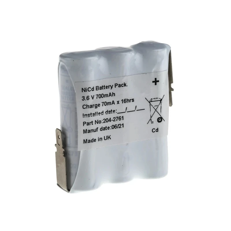 RS PRO 3.6 V NiCd AA Rechargeable Battery Pack 700mAh with Wire Termination 204-2761