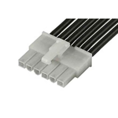 Molex 6 Way Male Mini-Fit Jr to 6 Way Male Pigtail Wire to Board Cable, 150 mm 215323-2061
