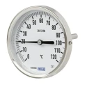 WIKA Dial Thermometer 63mm Dial Size, 120 °C Max Temperature, Threaded Back Mount 14138818