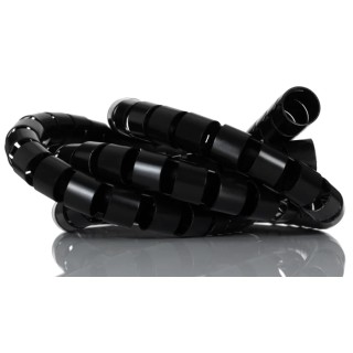 RS PRO Spiral Cable Wrap Black Polypropylene 27 mm Maximum Bundle Diameter 2m Length 204-4421