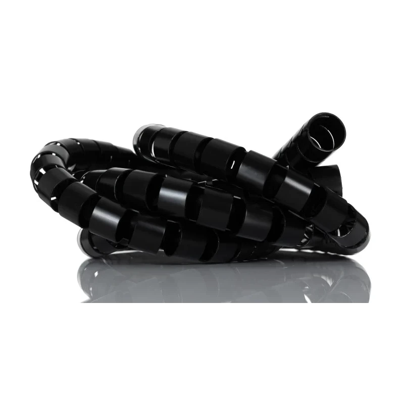 RS PRO Spiral Cable Wrap Black Polypropylene 27 mm Maximum Bundle Diameter 2m Length 204-4421