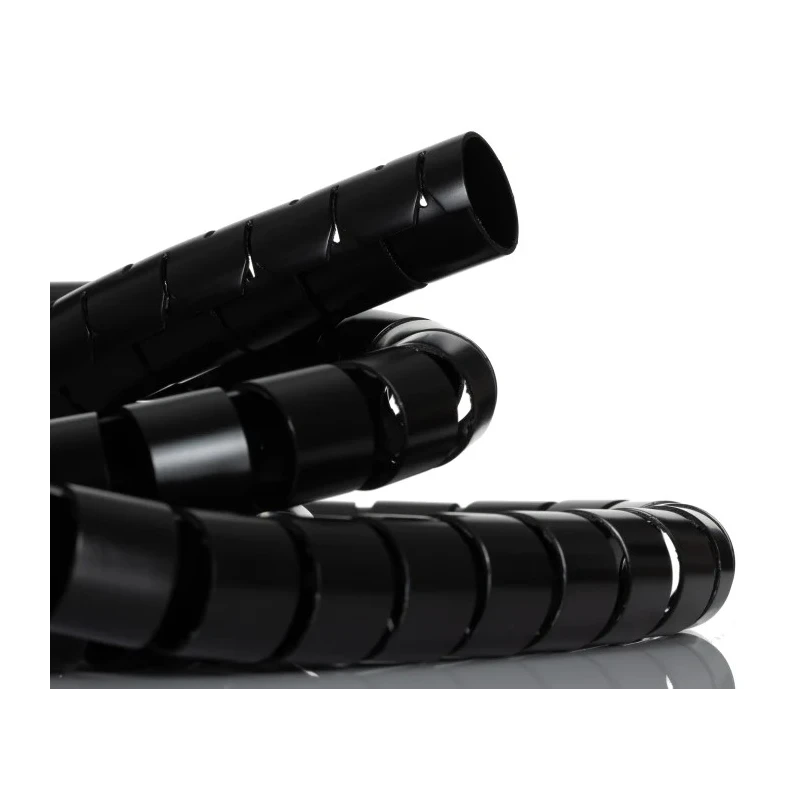 RS PRO Spiral Cable Wrap Black Polypropylene 27 mm Maximum Bundle Diameter 2m Length 204-4421