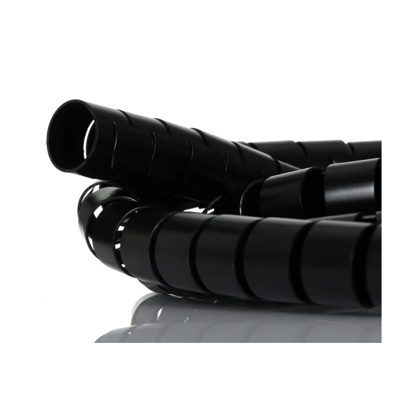 RS PRO Spiral Cable Wrap Black Polypropylene 27 mm Maximum Bundle Diameter 2m Length 204-4421