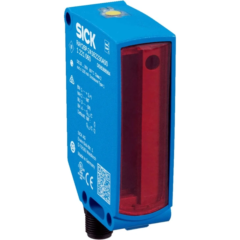 SICK Retroreflective Photoelectric Sensor Block Sensor 4.5 m Detection Range NPN Output IP67 RAY26P-24162330A00