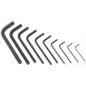 Facom 10 Piece L Metric Hex Key Set, Hex Sizes 1/16", 5/64", 3/32", 1/8", 5/32", 3/16", 7/32", 1/4", 5/16", 3/8" 82H.JU10