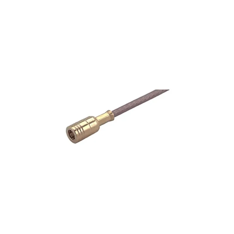 Huber+Suhner 11_SMB-50-2-41/111_NE Series Coaxial Connector Cable Male SMB, 50 Ω, Straight Body Crimp