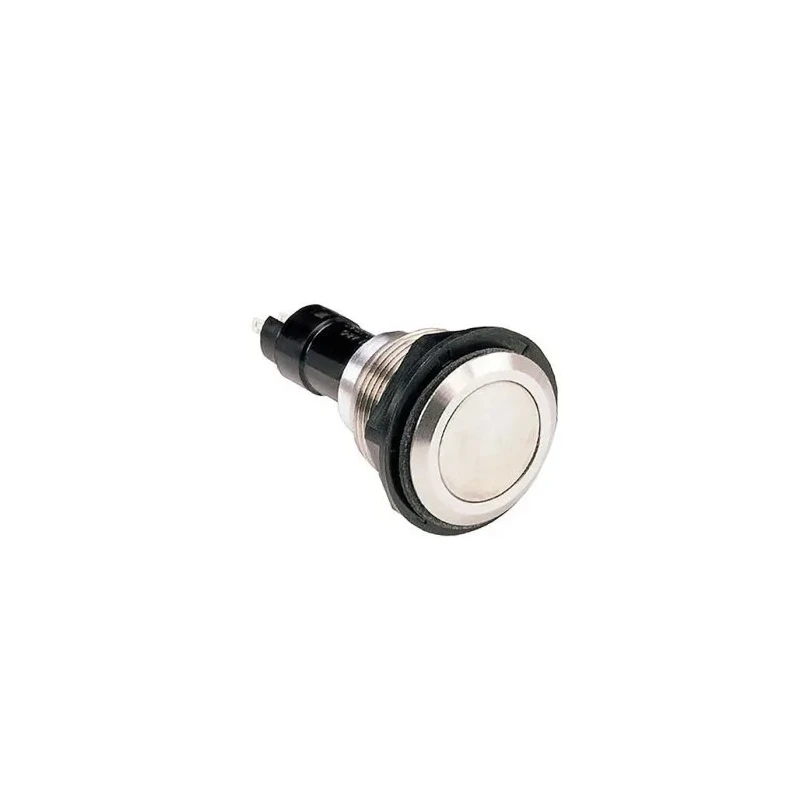 Bulgin 0918 Series Push Button Switch Momentary Panel Mount SPST 19.2 mm Cutout IP65 250 V AC T0918SOAAG