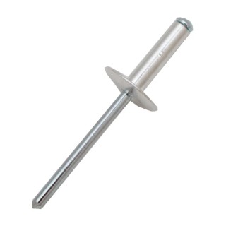 RS PRO Aluminium Blind Rivet 4 mm Dome Head Large Flange Multigrip Rivet 12.7 mm Length 3.5-8.5 mm Grip 206-5414