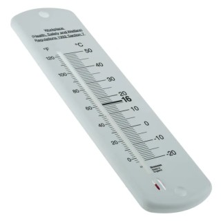 Brannan Wall Mount Glass Thermometer Red Spirit Filling ±1°C Accuracy Centigrade Fahrenheit Scale 240mm Length 65mm 14/390/3