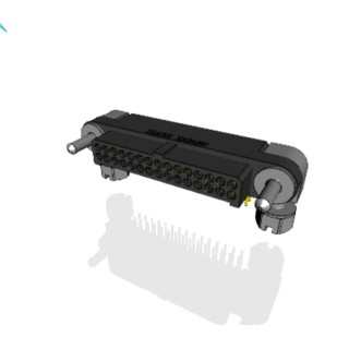 Amphenol Socapex MHDAS Series Right Angle PCB Header 30 Contacts 1.27 mm Pitch 2 Row Shrouded MHDAS2M030YCE11