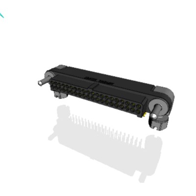 Amphenol Socapex Right Angle PCB Header 40 Contacts 1.27 mm Pitch 2 Row Shrouded MHDAS2M040YCE11