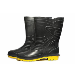 Buy Gum Boot Size 10, Black & Yellow for Industrial Safety