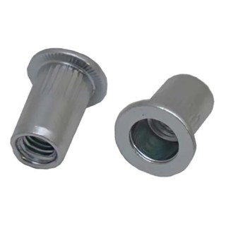 RS PRO Plain Threaded Insert Diameter 7 mm Open End Blind Rivet Nut Stainless Steel 206-7817