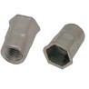 RS PRO Threaded Insert Plain Finish Diameter 6 mm Maximum Material Thickness 2 mm Model 206-7830