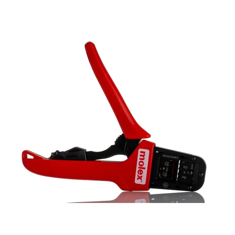 Molex Premium Grade Hand Crimp Tool Ergonomic Ratchet Mechanism Interchangeable Dies Sweden 638192900