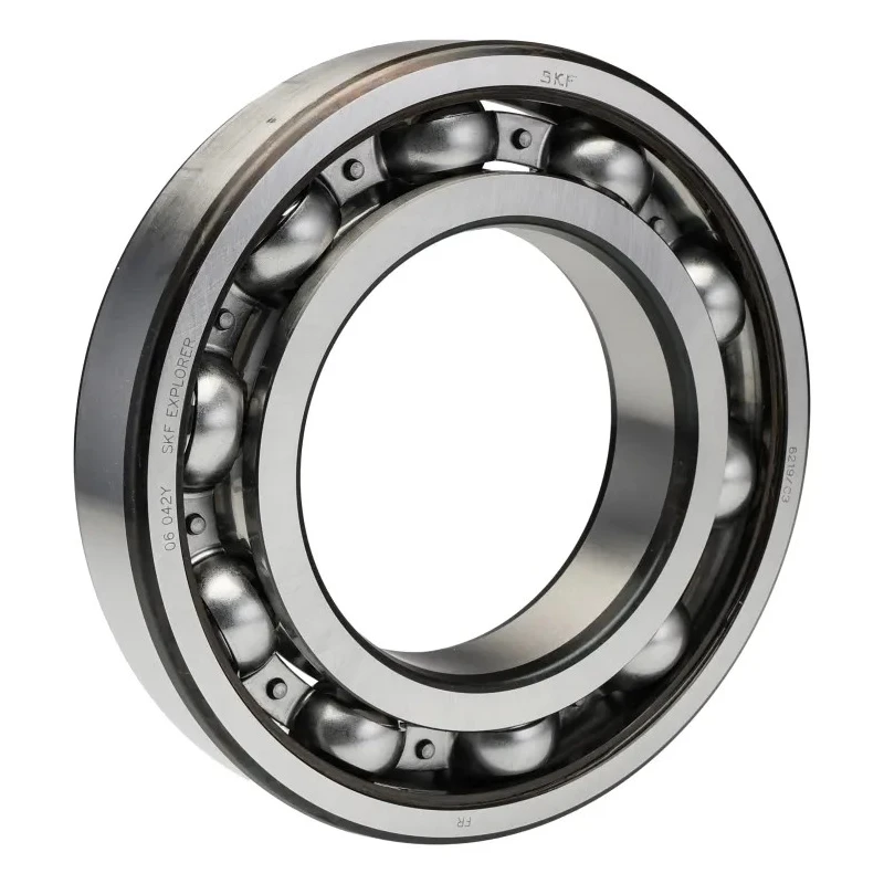 SKF Single Row Deep Groove Ball Bearing 95 mm ID, 170 mm OD, 32 mm Width, Sheet Metal Cage, Steel Balls 6219/C3