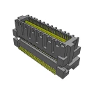 Samtec ASP Series Straight Surface PCB Header, 52 Contacts, 0.64 mm Pitch, 2 Row, Shrouded ASP-129637-13