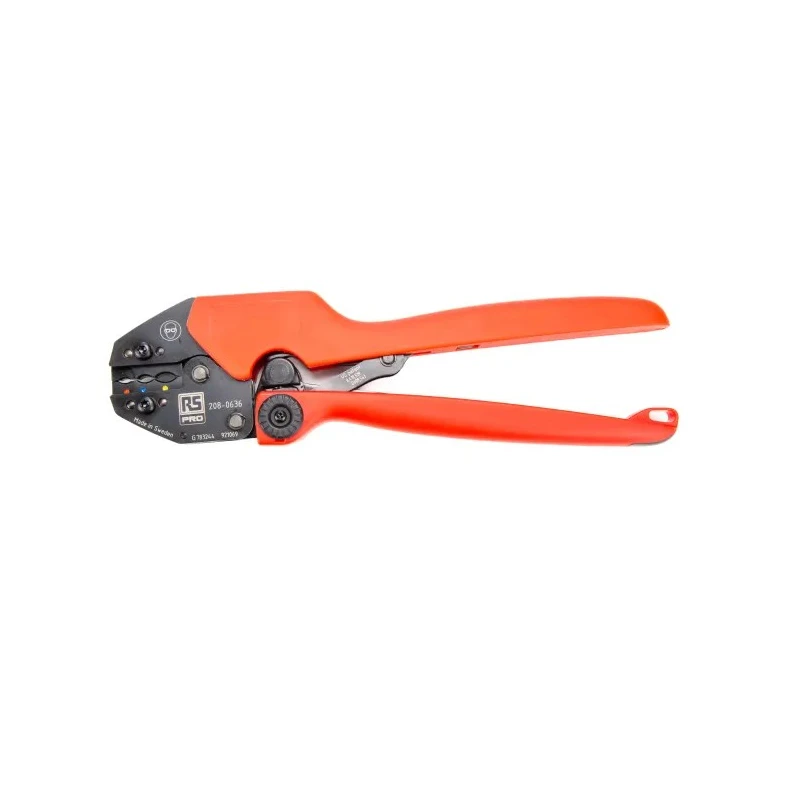 RS PRO Ratchet Crimp Tool for Terminal 10 to 22 AWG 0.5 to 6 mm² Cutting Capacity 256 mm Length Model 208-0636