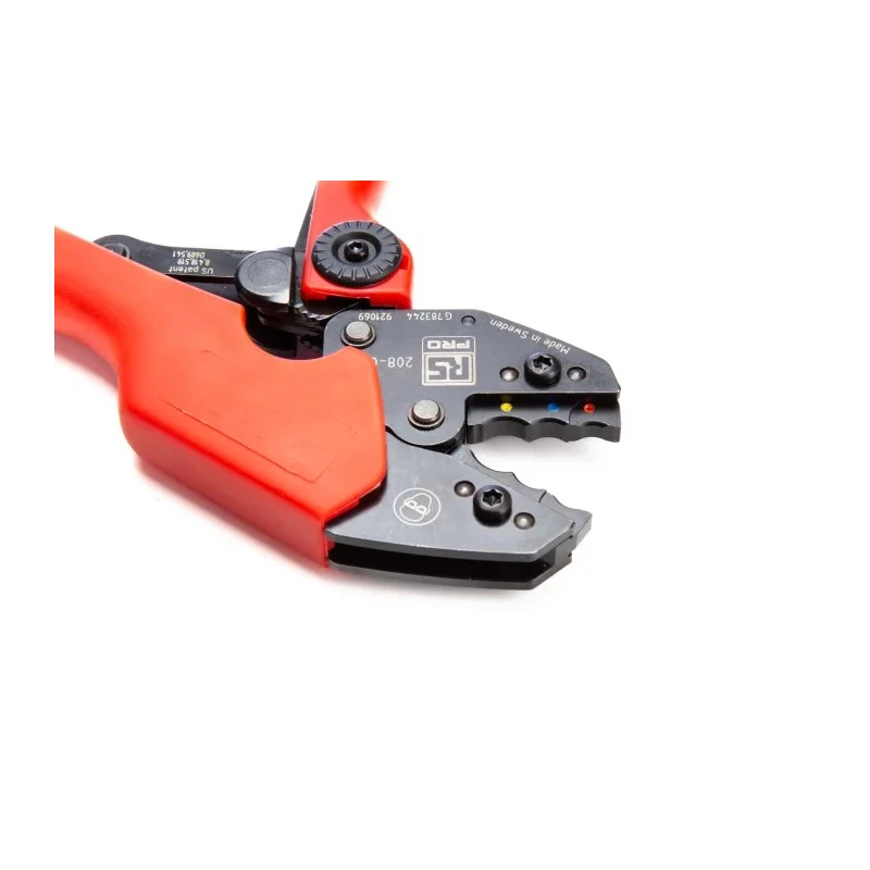 RS PRO Ratchet Crimp Tool for Terminal 10 to 22 AWG 0.5 to 6 mm² Cutting Capacity 256 mm Length Model 208-0636
