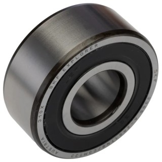 SKF 2 Row Angular Contact Ball Bearing 25 mm ID, 62 mm OD, 25.4 mm Race Width, Sheet Metal Cage, Sealed 3305 A-2RS1TN9/C3MT33